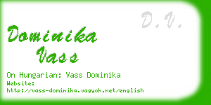 dominika vass business card